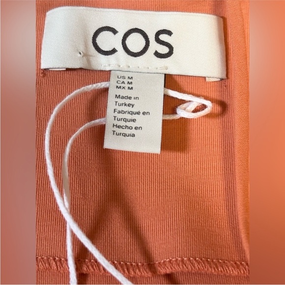 COS Open Back Midi Dress Orange Relaxed Fit Sleeveless Like New Size Medium - Picture 14 of 16